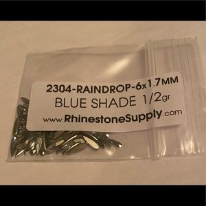 Swarovski Crystal Blue Shade Raindrop Flatbacks